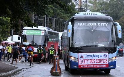 Bus units in QC on standby to provide free rides during transport .